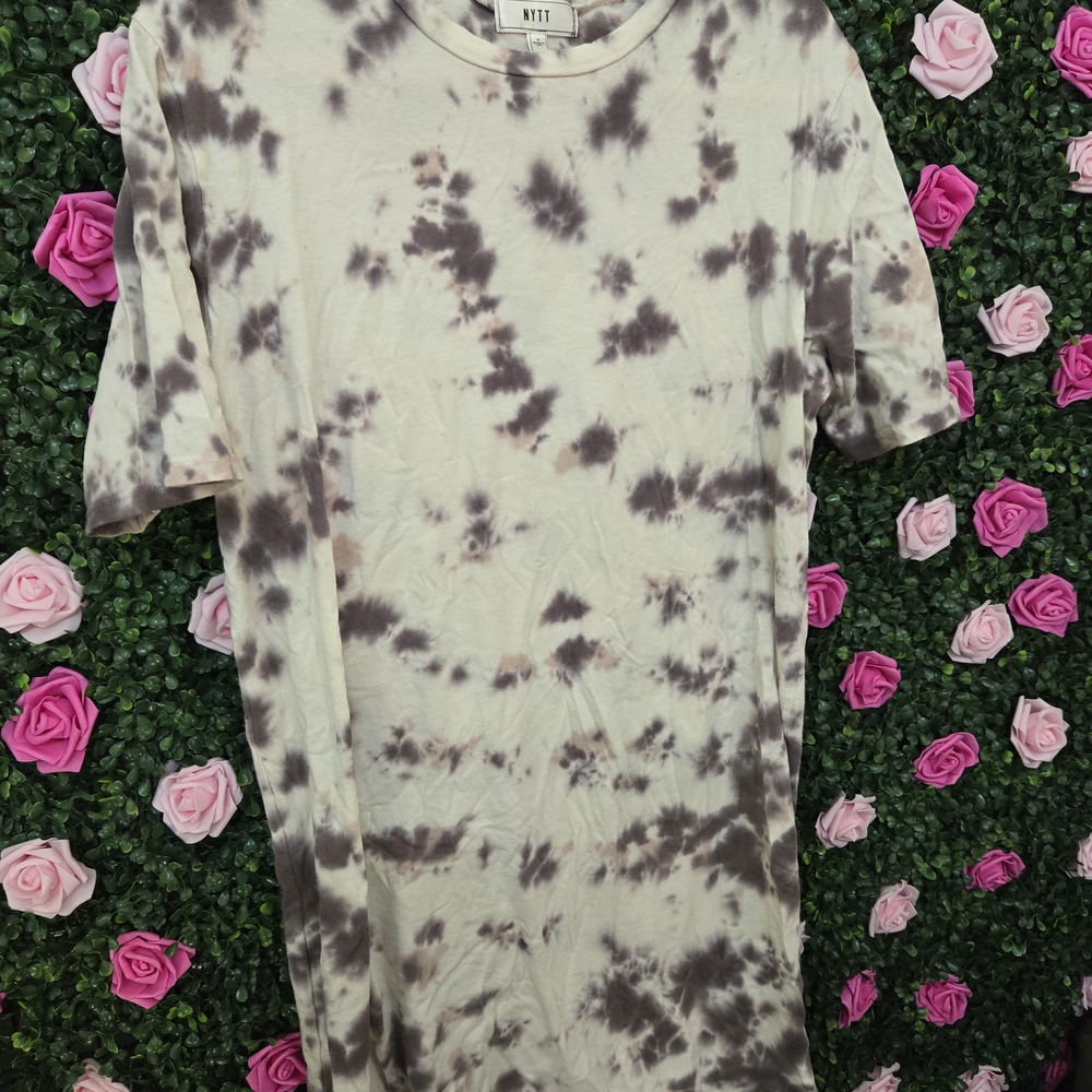 NYTT Tie-Dye Short Sleeve Shirt - Black and Cream